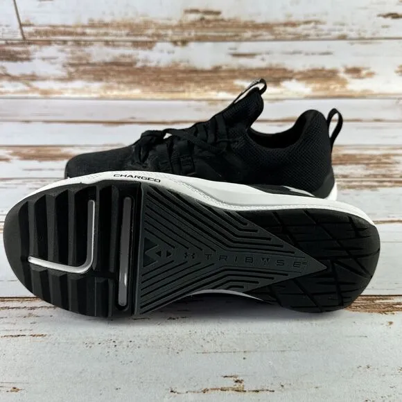 NIB MEN UNDER ARMOUR 3023006-002 UA PROJECT ROCK BSR BLACK/WHITE SHOE SNEAKERS
