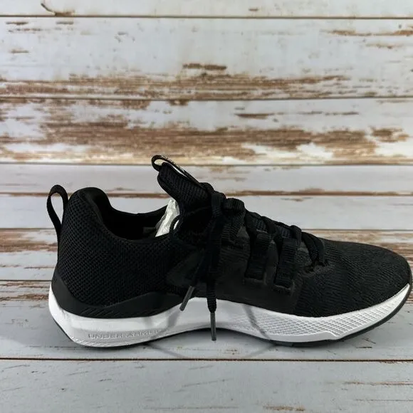 NIB MEN UNDER ARMOUR 3023006-002 UA PROJECT ROCK BSR BLACK/WHITE SHOE SNEAKERS