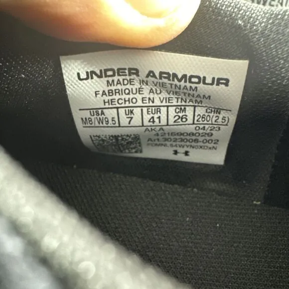 NIB MEN UNDER ARMOUR 3023006-002 UA PROJECT ROCK BSR BLACK/WHITE SHOE SNEAKERS