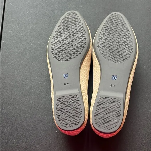 NIB Rothy's Chai Twill Beige and Blue Loafers Size 8.5
