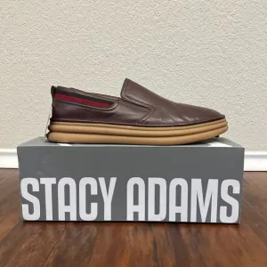 NIB STACY ADAM Delmar Slip On Fashion Sneakers in Chocolate