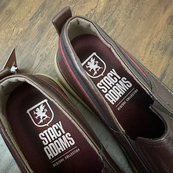 NIB STACY ADAM Delmar Slip On Fashion Sneakers in Chocolate
