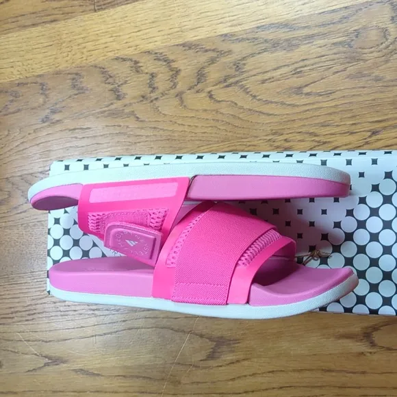 NIB Stella McCartney Slides In Barbie Pink Adidas Collab Women's Size 8