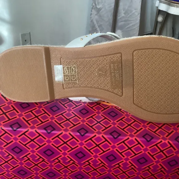 NIB Tory Burch Miller Studded Espadrilles PERFECT IVORY 7