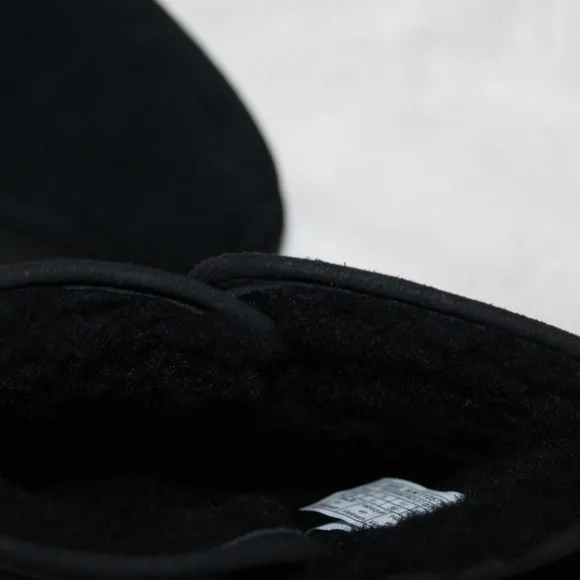 NIB UGG MINI SUEDE SHEARLING LINED‎ ANKLE BOOTIES BOOTS BLACK
