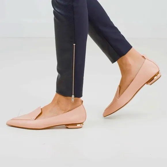 Nicholas Kirkwood Beya Pebbled Leather Loafers Size 36.5 /US 6