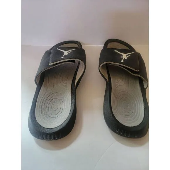 Nike Air Jordan Hydro 6 Cool Men's Black Jumpman Slides Sandal Size 10