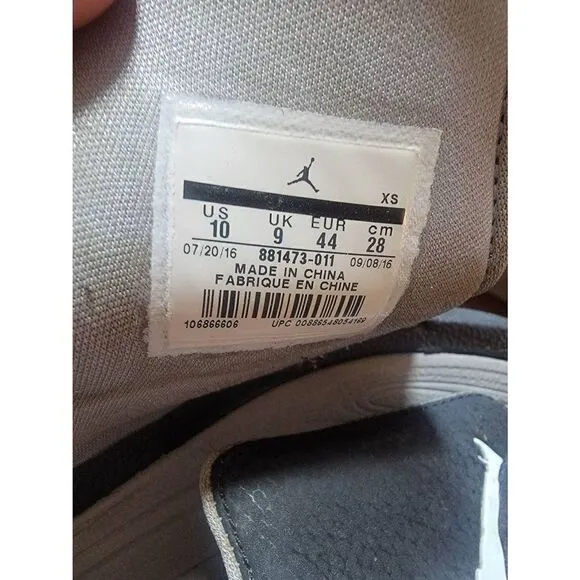 Nike Air Jordan Hydro 6 Cool Men's Black Jumpman Slides Sandal Size 10