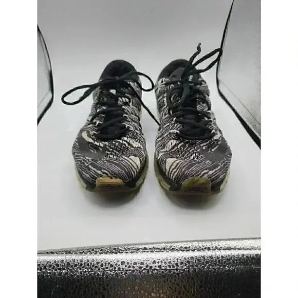 Nike Air Max 2016 Print Black Lace Up Mesh Running Sneakers Men 7.5 818135-100