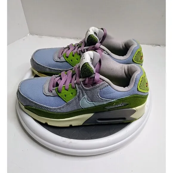 Nike Air Max 90 Sun Club Youth Sneakers Size 5.5Y Mesh &amp; Synthetic Multicolor