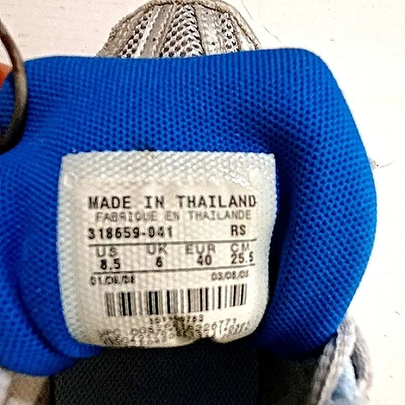 NIKE Air Tri-D Metallic Mesh Leather Running Sneakers GUC