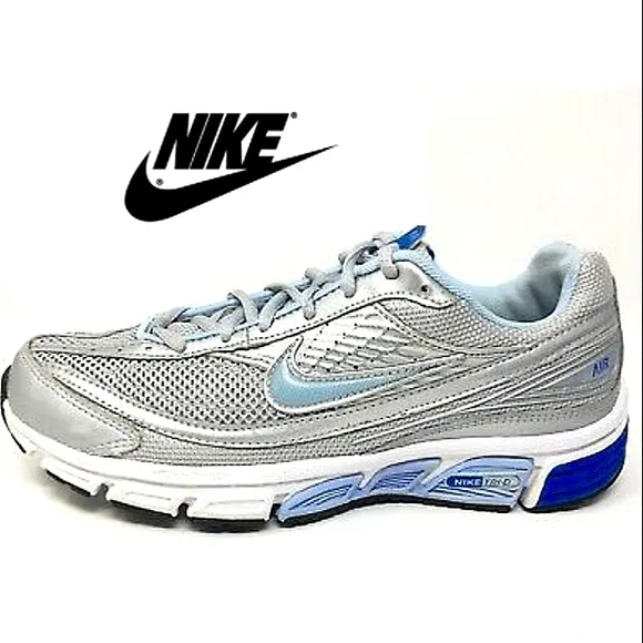 NIKE Air Tri-D Metallic Mesh Leather Running Sneakers GUC
