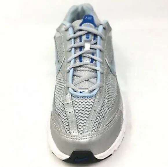 NIKE Air Tri-D Metallic Mesh Leather Running Sneakers GUC