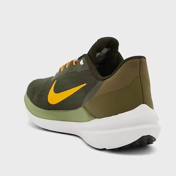 Nike Air Winflo 9 Sneakers Hard Surface Running Lightweight Mesh Mens 11.5 Green