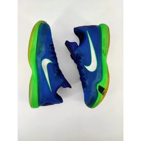 Nike Big Kids Kobe X 10 2015 ‘Emerald City’ Blue Mesh Sneakers Size 6Y US
