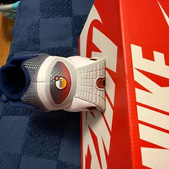 Nike Blue and Red Sneakers with Breathable Mesh