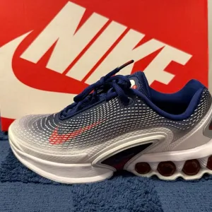 Nike Blue and Red Sneakers with Breathable Mesh
