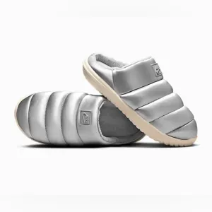 Nike Burrow SE Slides Slippers Silver Light Puffer FZ7940 001 Women's Size 7 New