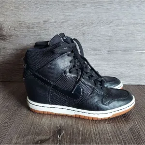 Nike Dunk Sky Hi Mesh Hidden Wedge Sneakers Black - Women's 6 - 579763-001