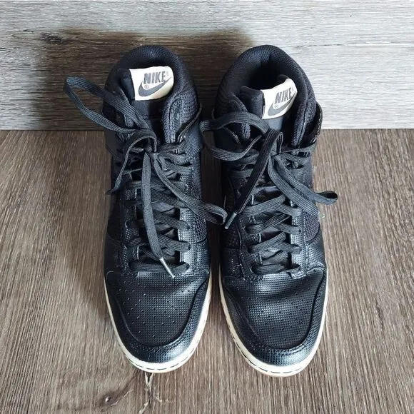Nike Dunk Sky Hi Mesh Hidden Wedge Sneakers Black - Women's 6 - 579763-001