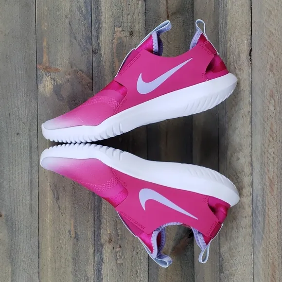 Nike Flex Runner (GS) Youth Girls 7 Women's 9 Slip On Sneakers Fireberry