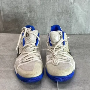NIKE Kid's White-Blue Kyrie 3 GS Mesh Lace-Up Basketball Sneakers SZ 7Y