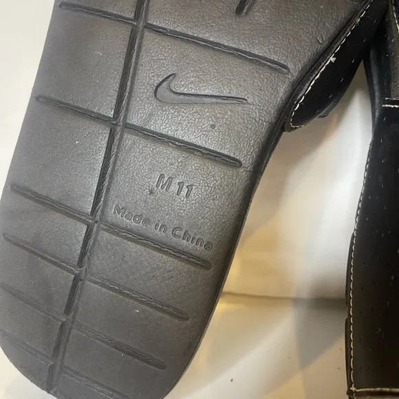 Nike Mens Black Slide Sandals adjustable size 11
