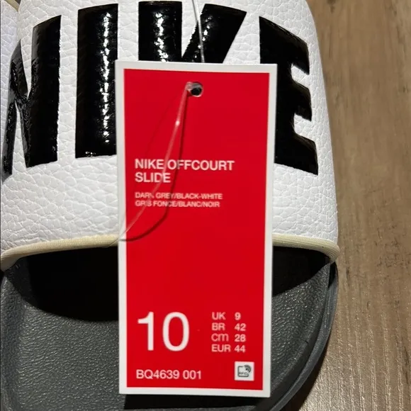 Nike Offcourt Men's Slides -  Dark Grey/White/Black NWT Size 10
