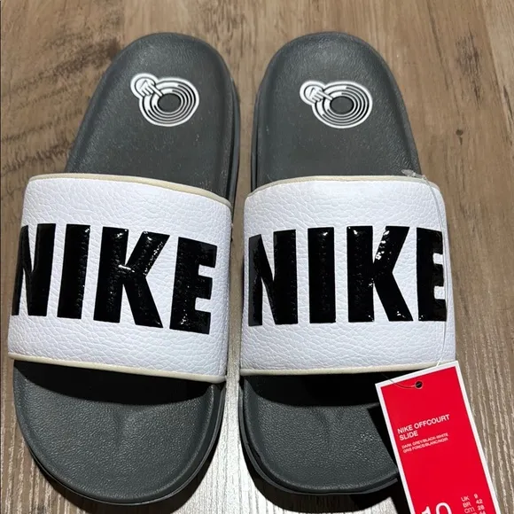 Nike Offcourt Men's Slides -  Dark Grey/White/Black NWT Size 10