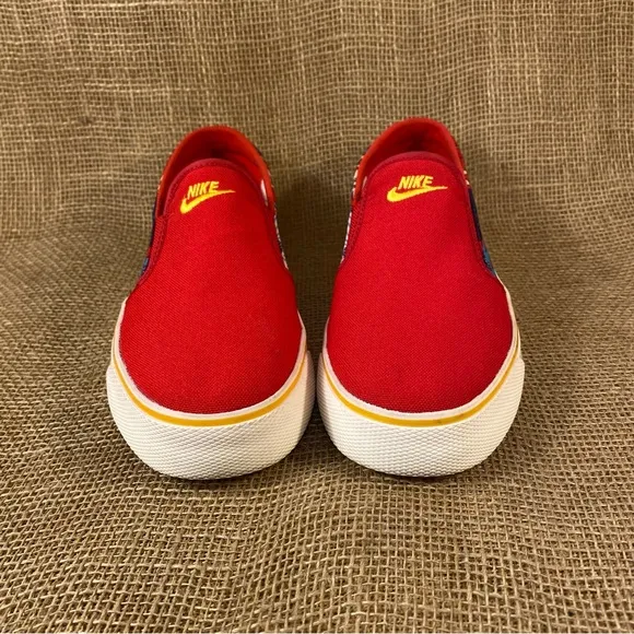 Nike Red Floral Slip-On Sneakers