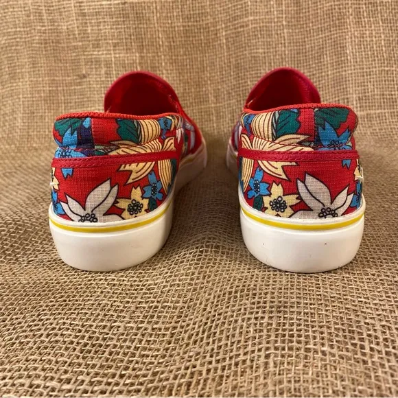 Nike Red Floral Slip-On Sneakers