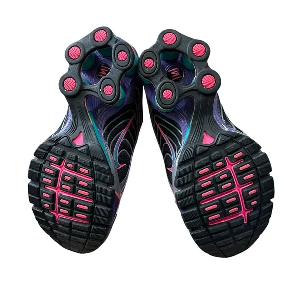 Nike Shox Navina 356918 038 Womens size 6.5 Black Turquoise Purple Sneakers Shoe