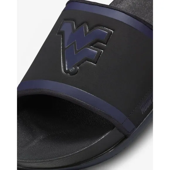 Nike Size 13 Off court Slides Men's West Virginia DD0555-001 Sandals Black Navy