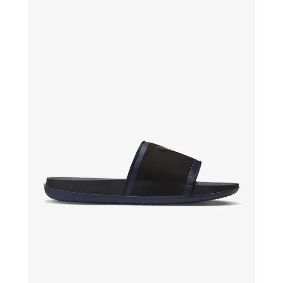 Nike Size 13 Off court Slides Men's West Virginia DD0555-001 Sandals Black Navy