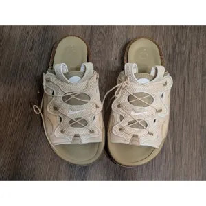 Nike Slides Men's Beige Lace Up Casual Comfort Sandals Size 10 US 44EU
