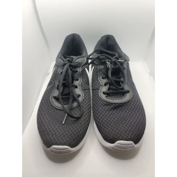 Nike TANJUN Men's Black White DJ6258-003 Lace Up Athletic Mesh Running Sneakers