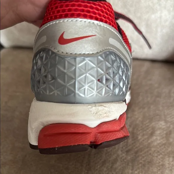 Nike Vomero 5 Red and Gray Sneakers Breathable Mesh Athletic