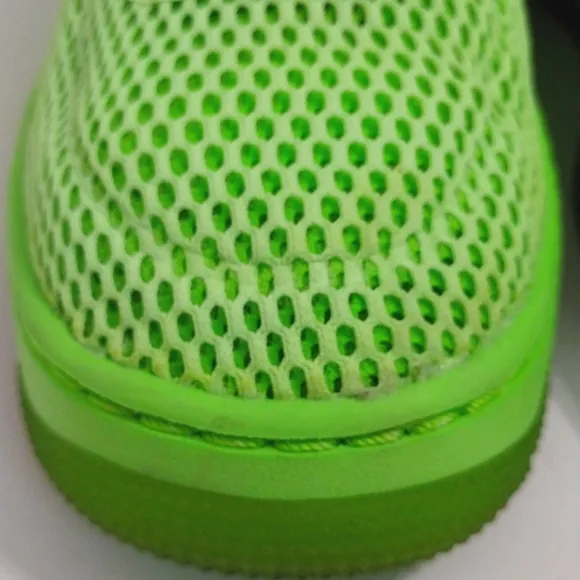 Nike Women's Air Force 1 Neon Ghost Green Mesh Low Top Sneakers US 7