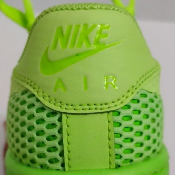 Nike Women's Air Force 1 Neon Ghost Green Mesh Low Top Sneakers US 7