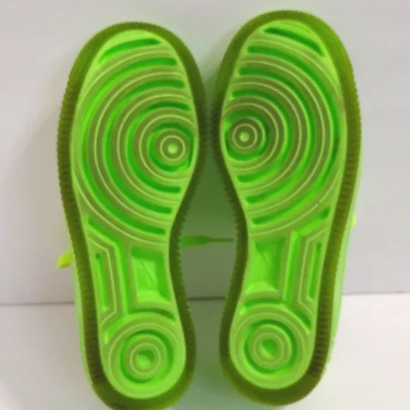 Nike Women's Air Force 1 Neon Ghost Green Mesh Low Top Sneakers US 7