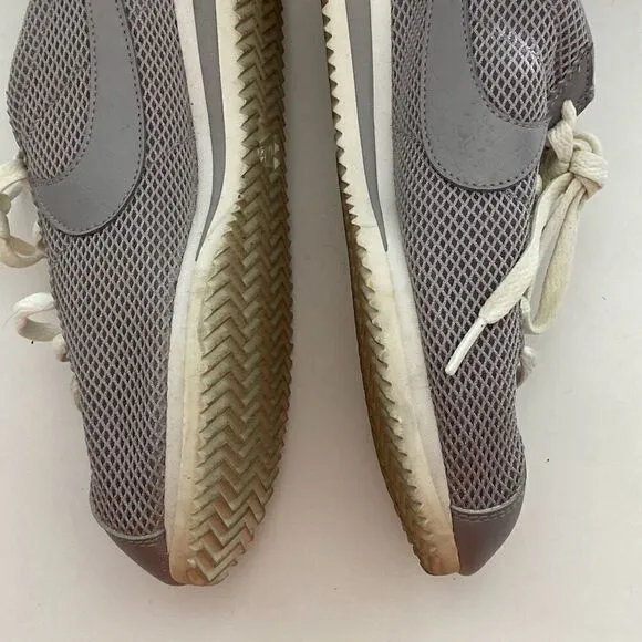 Nike Women's Gray Classic Cortez Premium Lace Up Mesh Sneakers Size 9.5