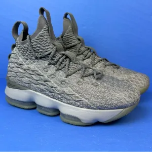 Nike Youth LeBron 15 XV City Edition Gray Mesh Sneakers 922811-005 Size 6.5Y