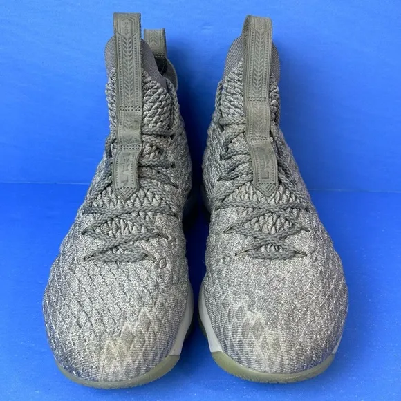 Nike Youth LeBron 15 XV City Edition Gray Mesh Sneakers 922811-005 Size 6.5Y