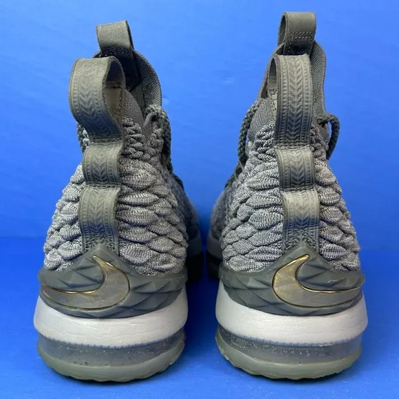 Nike Youth LeBron 15 XV City Edition Gray Mesh Sneakers 922811-005 Size 6.5Y