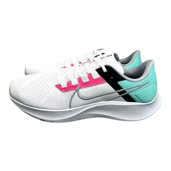 Nike Air Zoom Pegasus 38 Miami White Wolf Gray Pink Men Size 12 CW7356-102