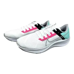 Nike Air Zoom Pegasus 38 Miami White Wolf Gray Pink Men Size 12 CW7356-102