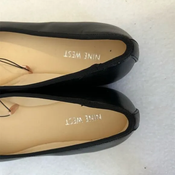 Nine West Ollin Black Dress Flats Sz 9 Ballet Comfortable Workwear Casual Shoes