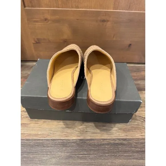 Nisolo Ama Woven Leather Mule slides 9.5 Almond
