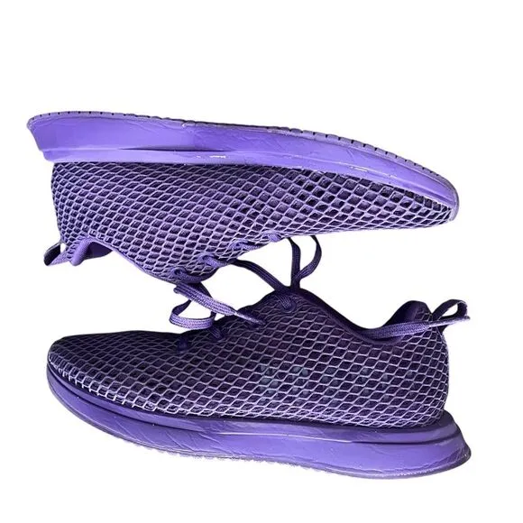 NOBULL Project Womens 8 Mens 6.5 Purple Mesh Runners Sneakers Reflective Running