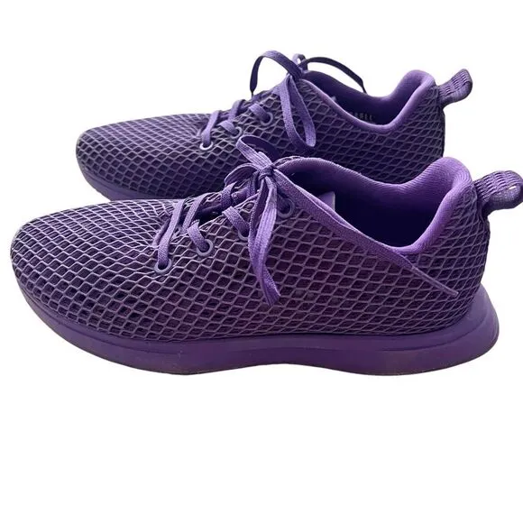 NOBULL Project Womens 8 Mens 6.5 Purple Mesh Runners Sneakers Reflective Running